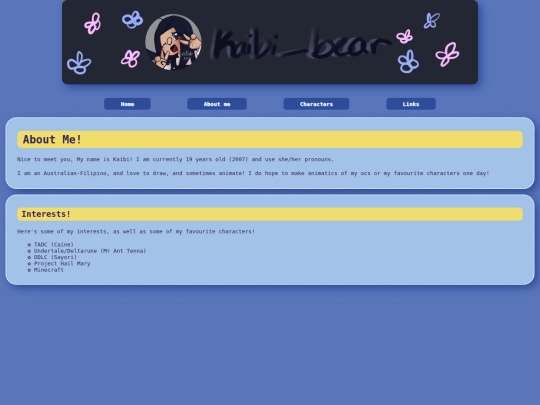 pages/aboutme screenshot