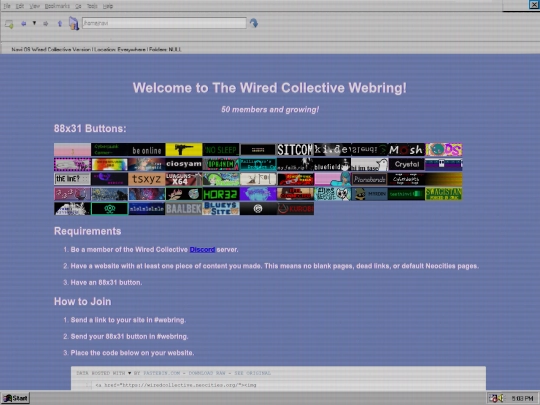 webringbackup screenshot