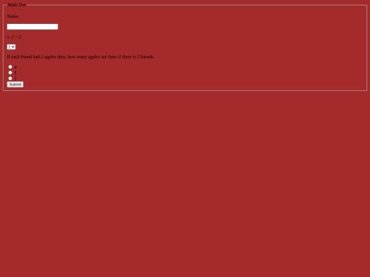 Article/MathTest screenshot