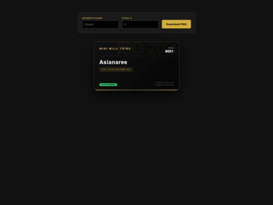 MiluIDGen screenshot