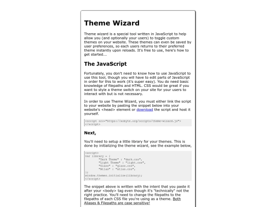 ThemeWizard screenshot