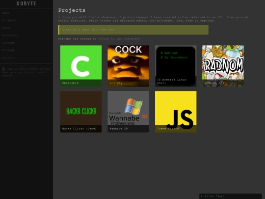 projects screenshot