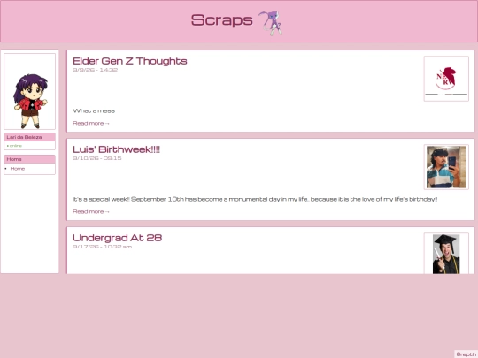 Blog screenshot