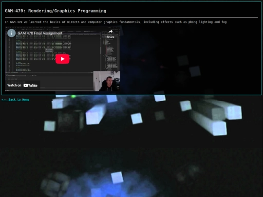 pages/depaul/GAM470 screenshot