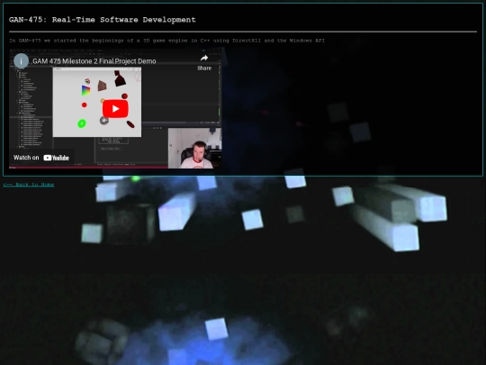 pages/depaul/GAM475 screenshot