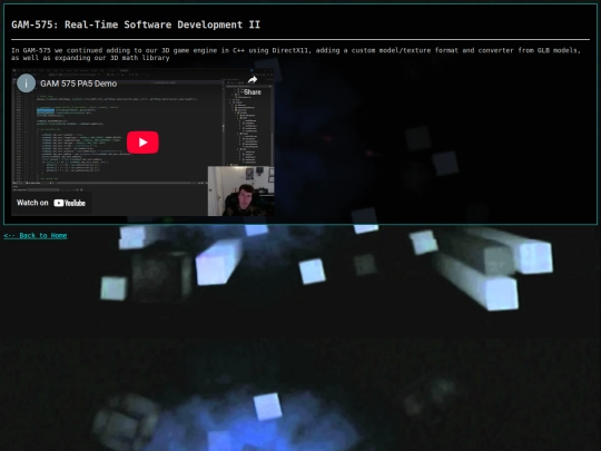 pages/depaul/GAM575 screenshot