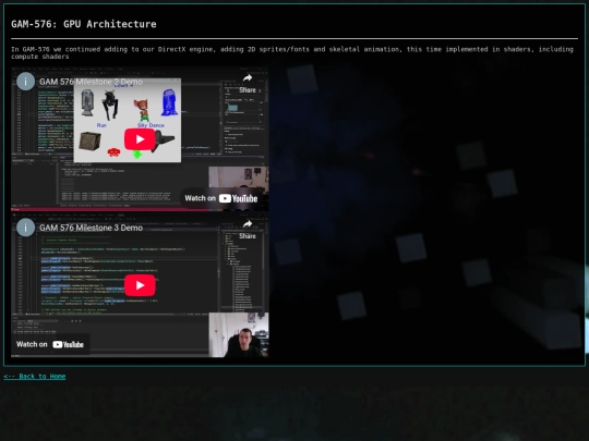 pages/depaul/GAM576 screenshot