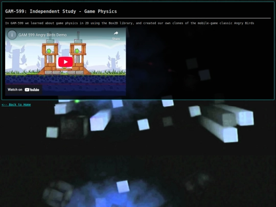 pages/depaul/GAM599 screenshot