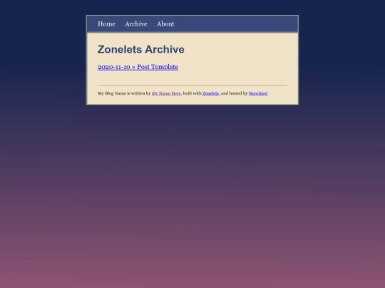 blog/archive screenshot