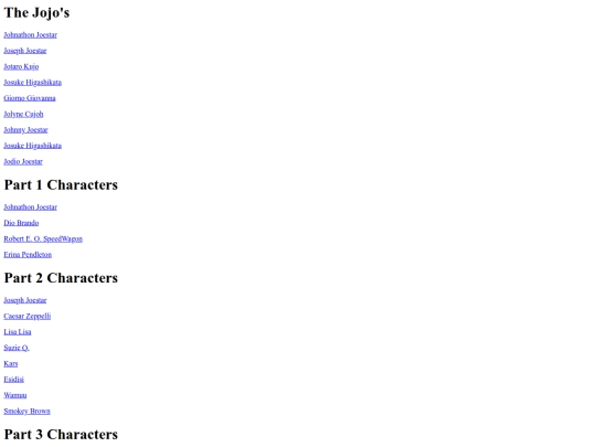 jojocharacterbios screenshot