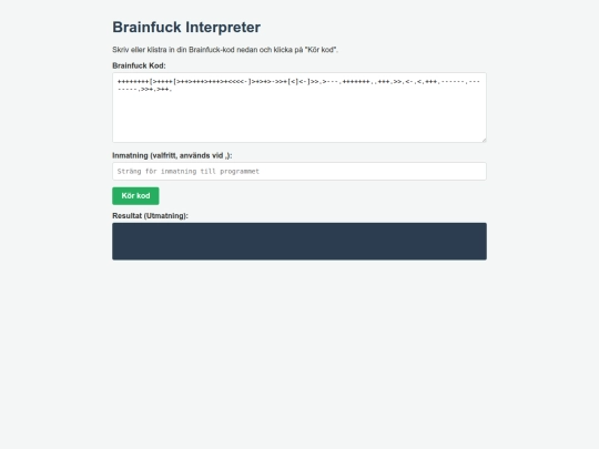 experiments/brainfuck screenshot