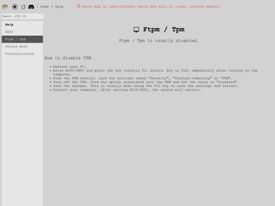 havochex/help/ftpm-tpm screenshot