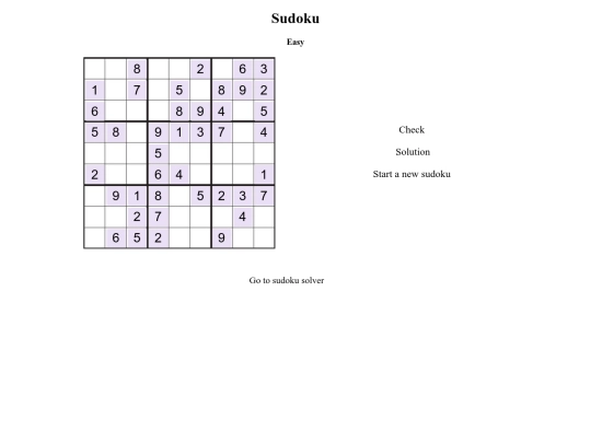 sudoku-easy screenshot