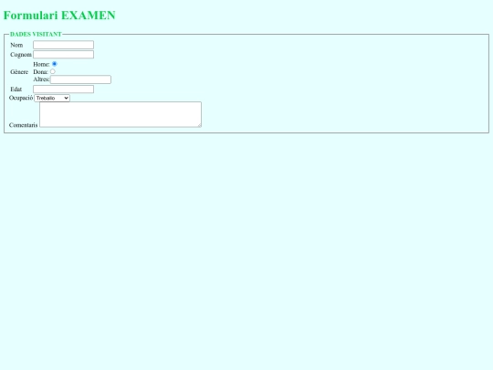 EXAMEN/informacio screenshot