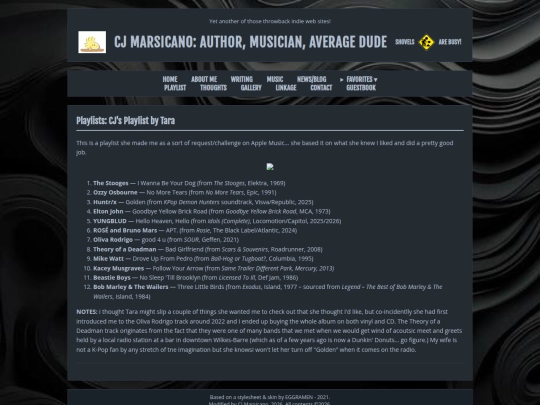 cjsplaylistfromtara_april2026 screenshot