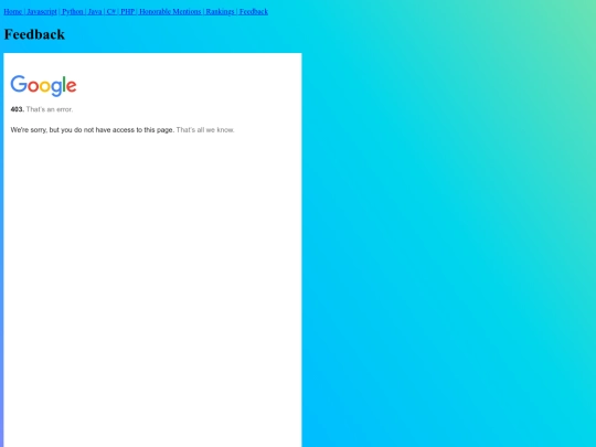 feedback screenshot
