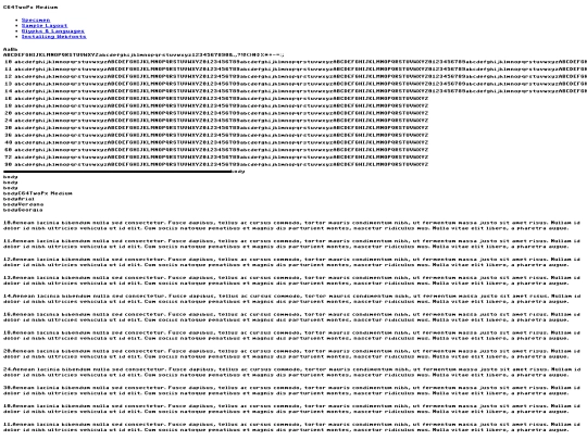 webfonts/c64twopx-demo screenshot