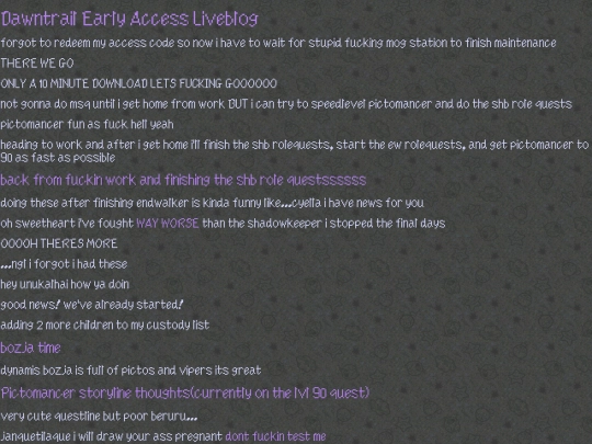Rambling/Liveblogging/dawntrail early access/dawntrailliveblog screenshot