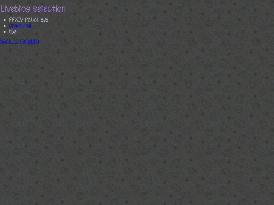 Rambling/Liveblogging/liveblogindex screenshot