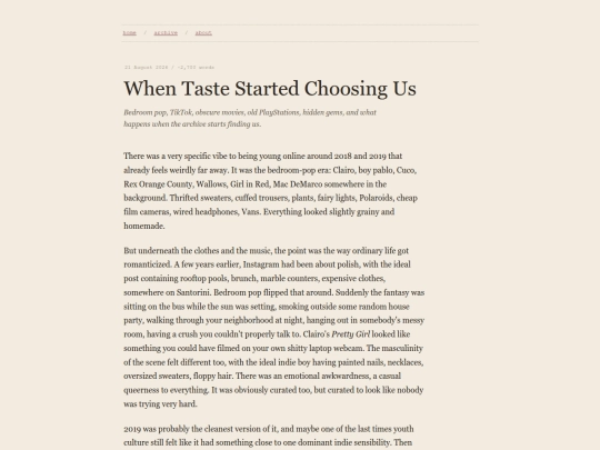 taste screenshot