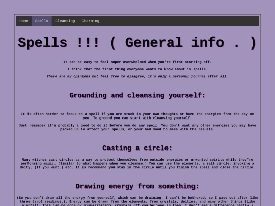 spells screenshot