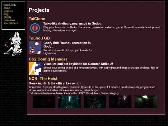 projects screenshot