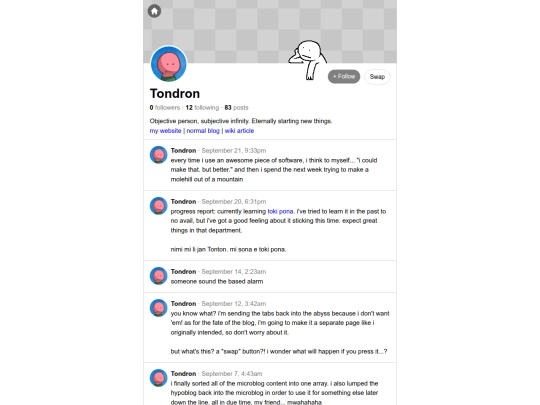 testindex/microblog screenshot
