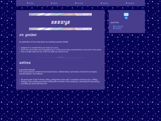 essays screenshot