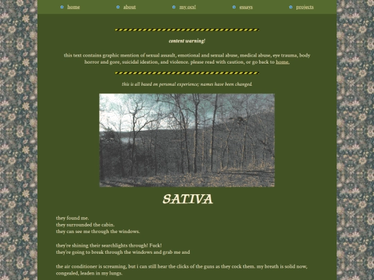 essays/sativa screenshot