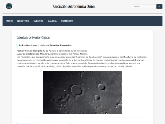 pages/eventos screenshot