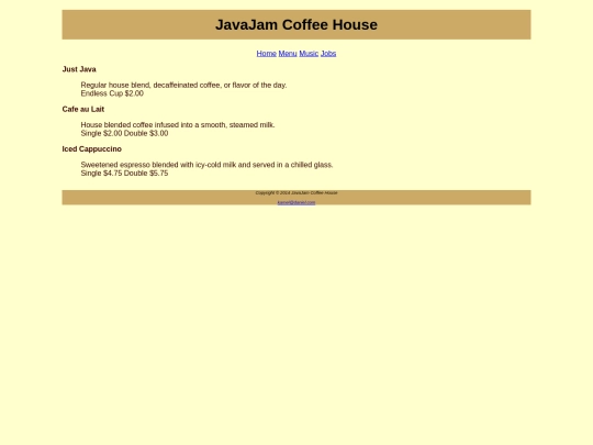 JavaJamCSS/menu screenshot