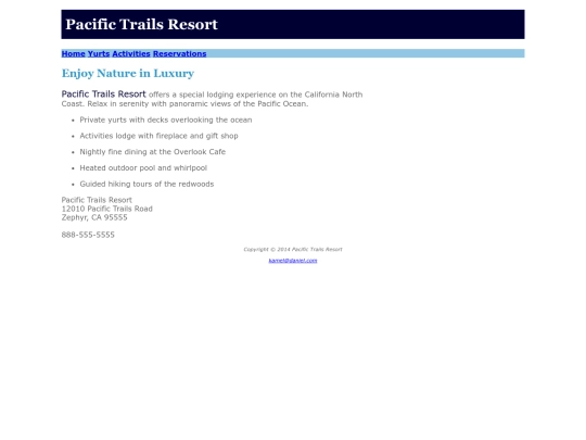 PacificTrailsCSS screenshot