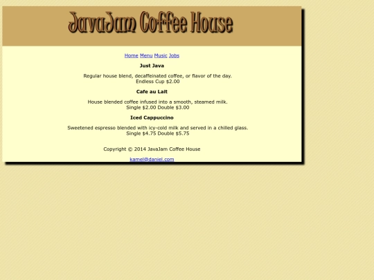 javajam4/menu screenshot