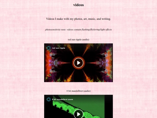 videos screenshot