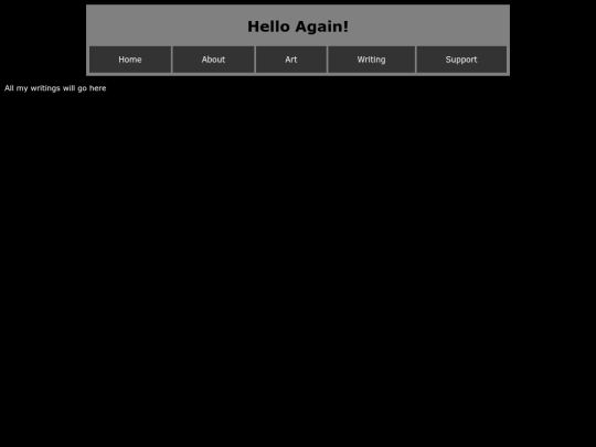 writing screenshot