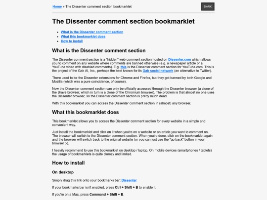 dissenter screenshot