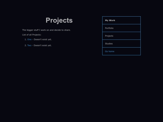 projects screenshot