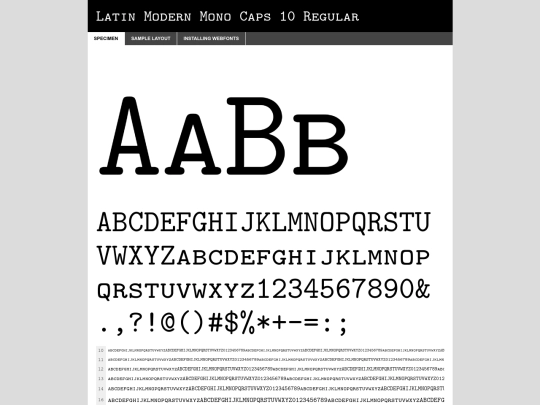 CARI/web fonts/latinmodernmonocaps_10regular_macroman/lmmonocaps10-regular-demo screenshot