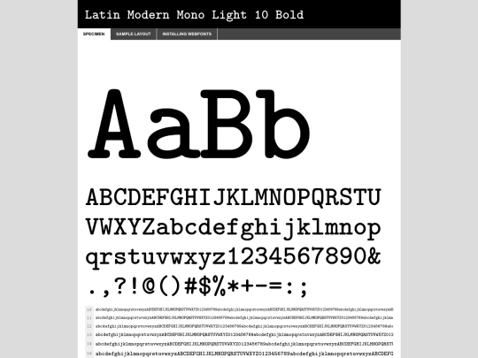 CARI/web fonts/latinmodernmonolight_10bold_macroman/lmmonolt10-bold-demo screenshot