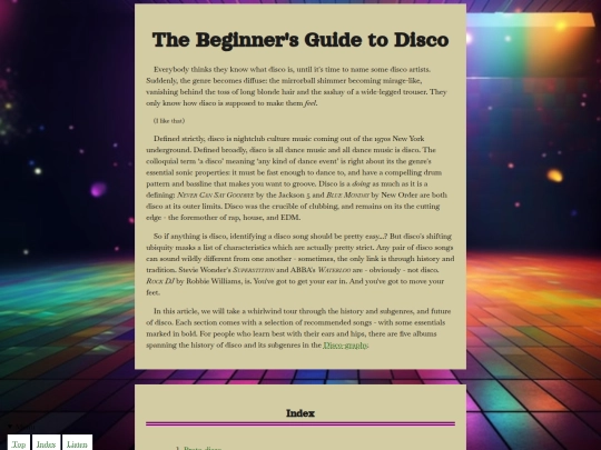 music/disco screenshot