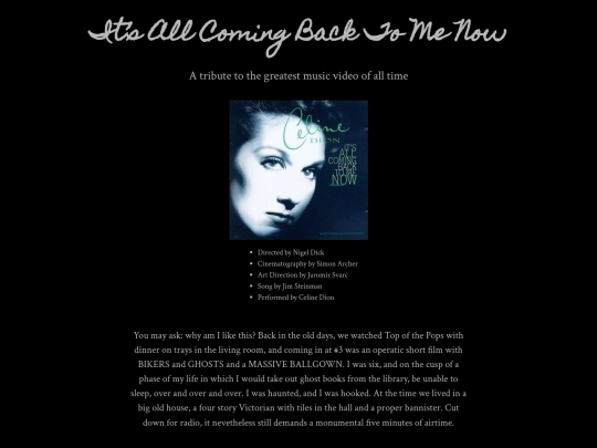 music/its-all-coming-back-to-me/now screenshot