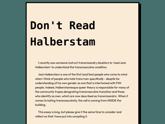trannex/halberstam screenshot