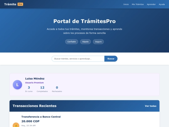 transaciones screenshot