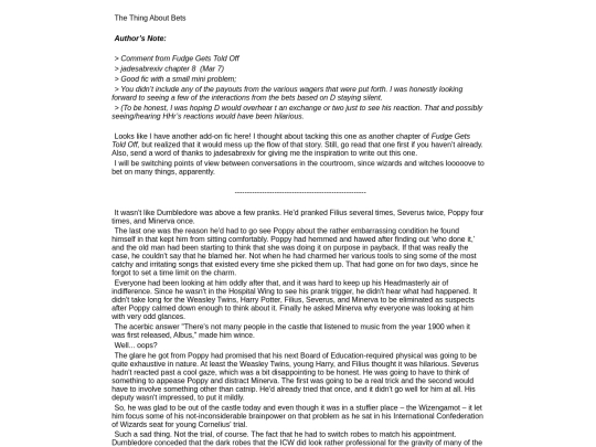 written/fanfic/The Thing About Bets screenshot
