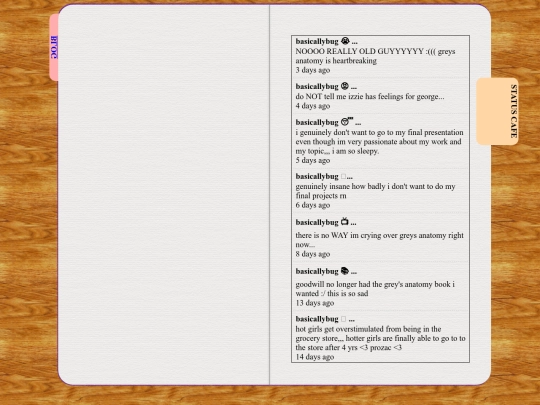 BuggyBlog/Tabbed/StatusCafe screenshot