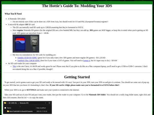 HottieGuides/Guides/3DS screenshot
