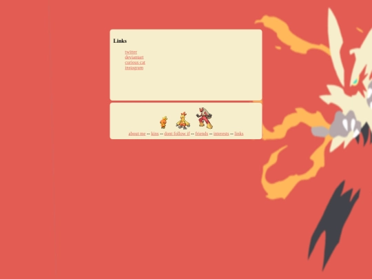 links screenshot