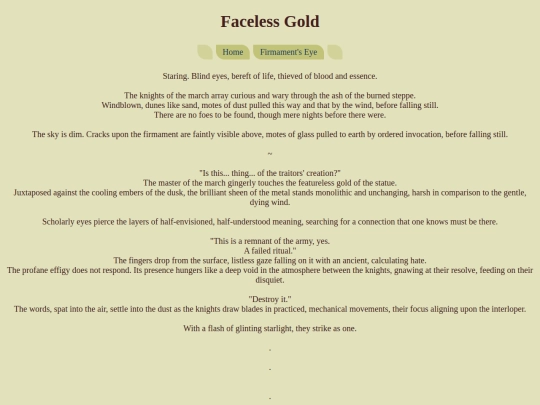 firmaments-eye/stories/faceless-gold screenshot