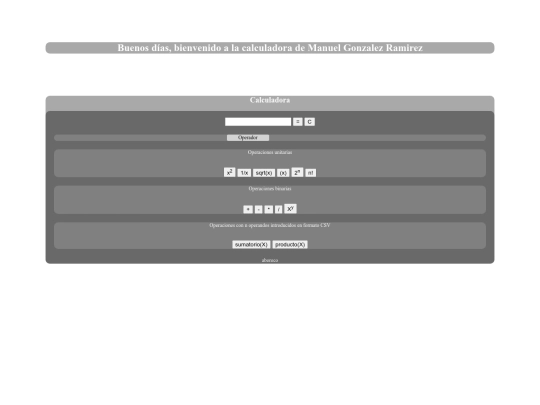 CalculadoraJQuery screenshot