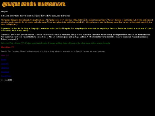 projects screenshot